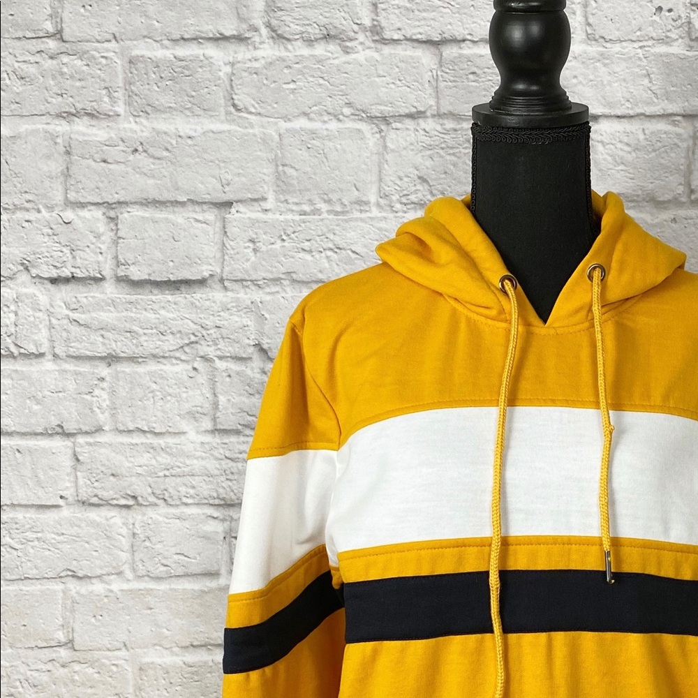 Free Planet Mustard Color-Blocked Sweatshirt